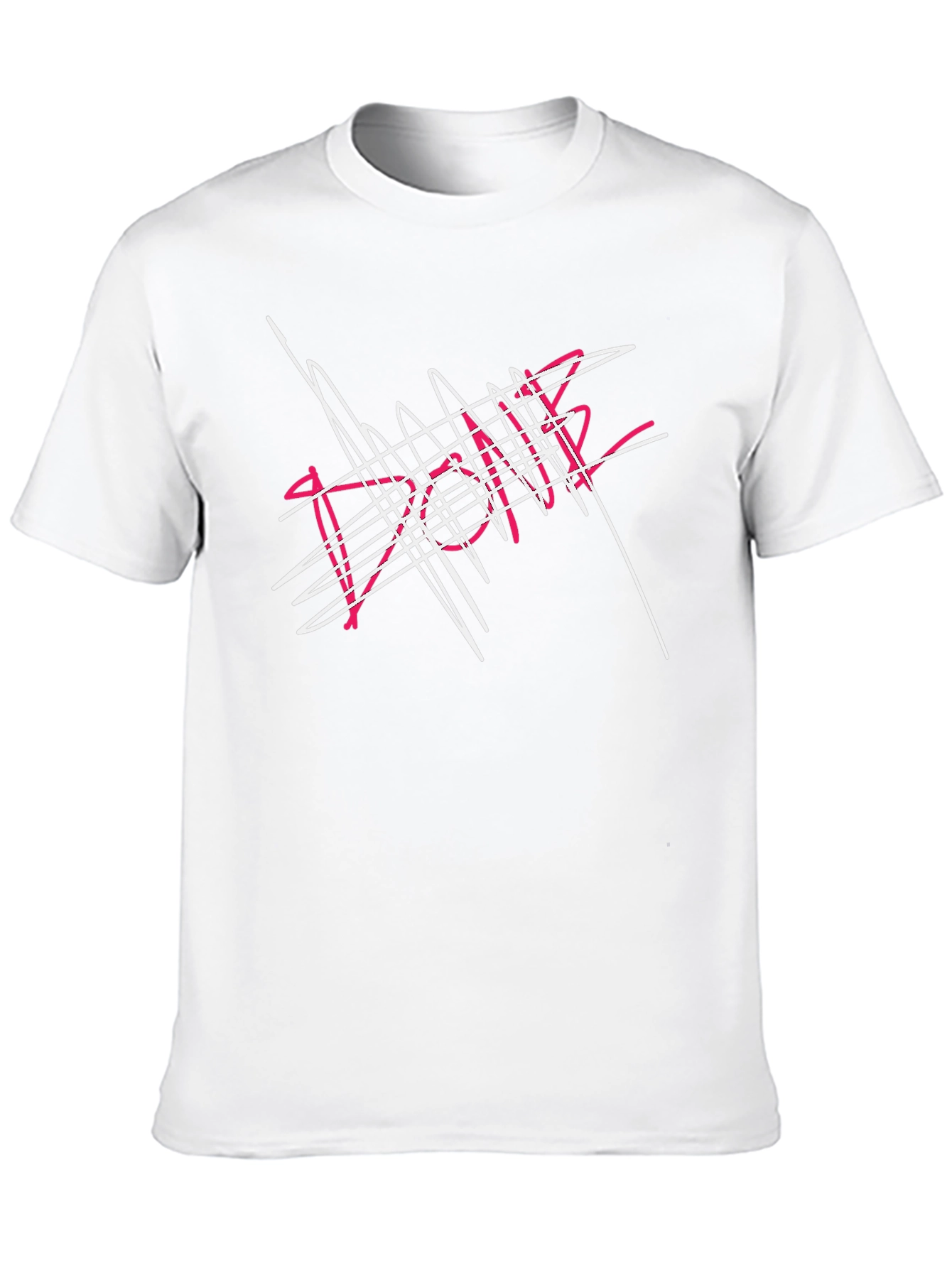 Abstract Scribble Graphic Black T-Shirt