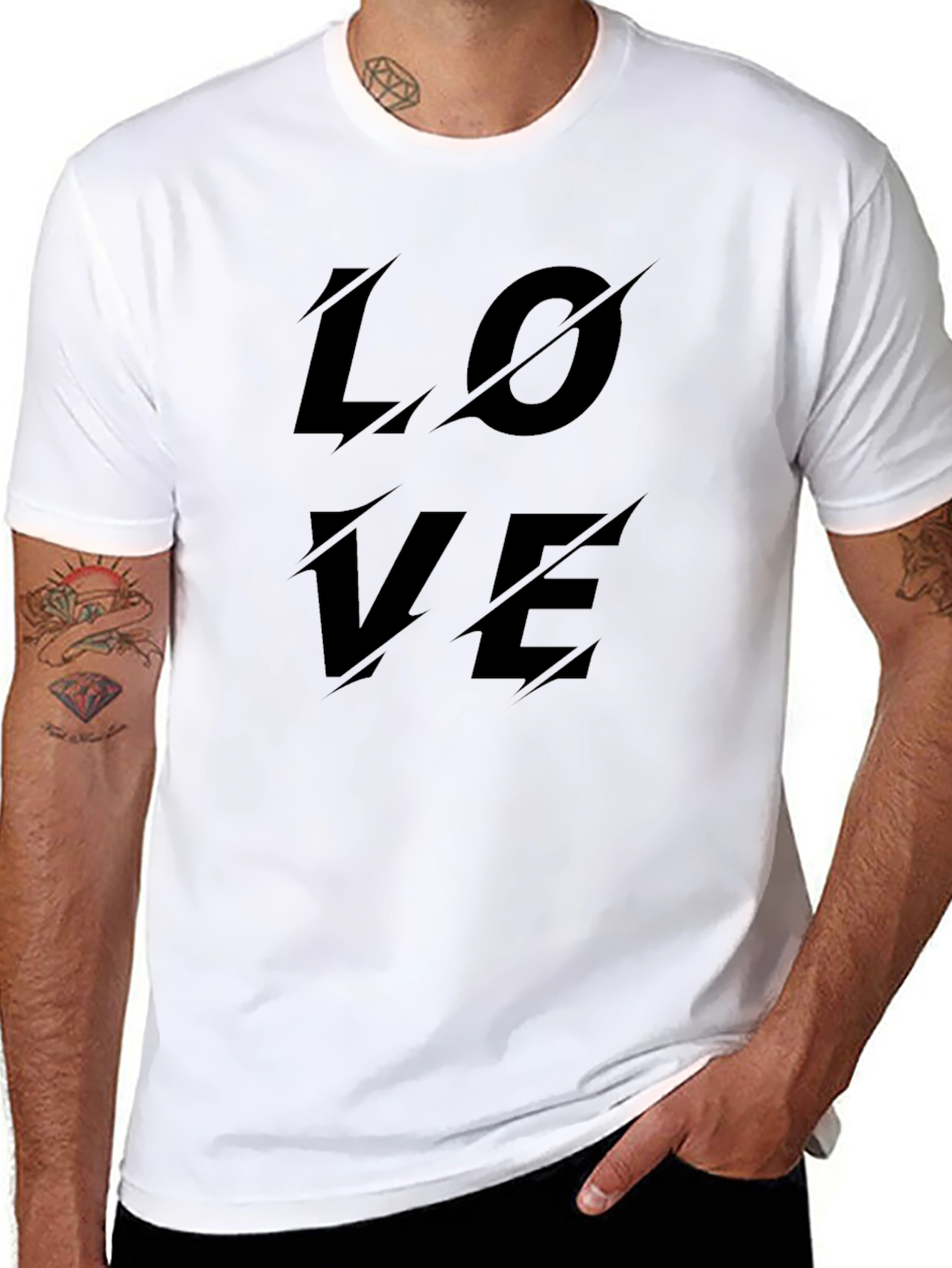 Edgy LOVE Graphic Tee - Modern Stylish Design