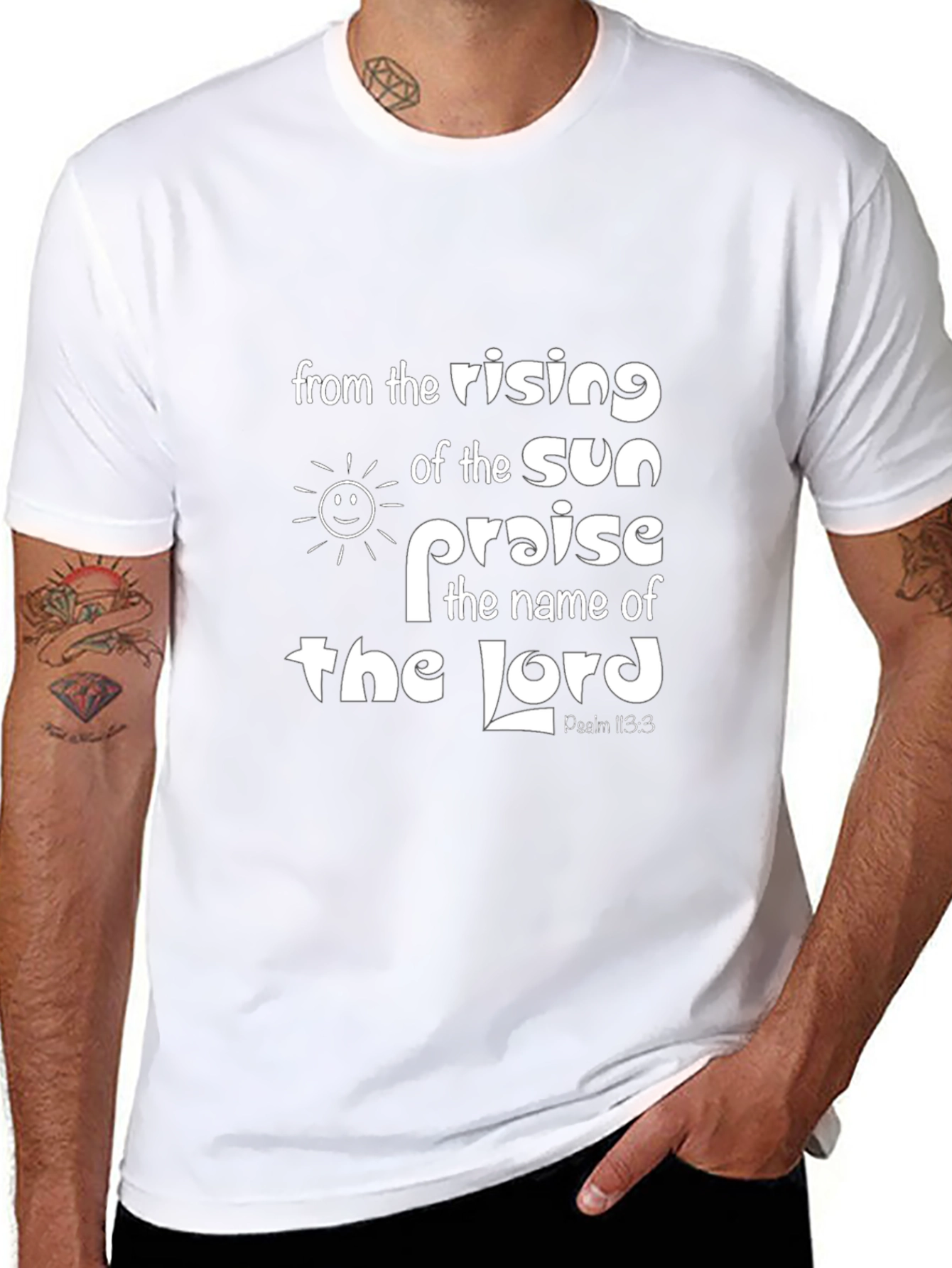 Psalm 113:3 Christian T-Shirt - Praise the Lord