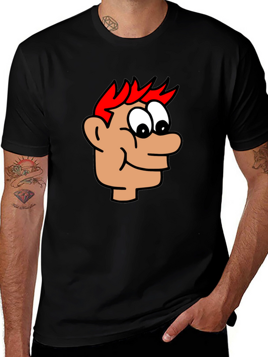 Cartoon Head Black T-Shirt