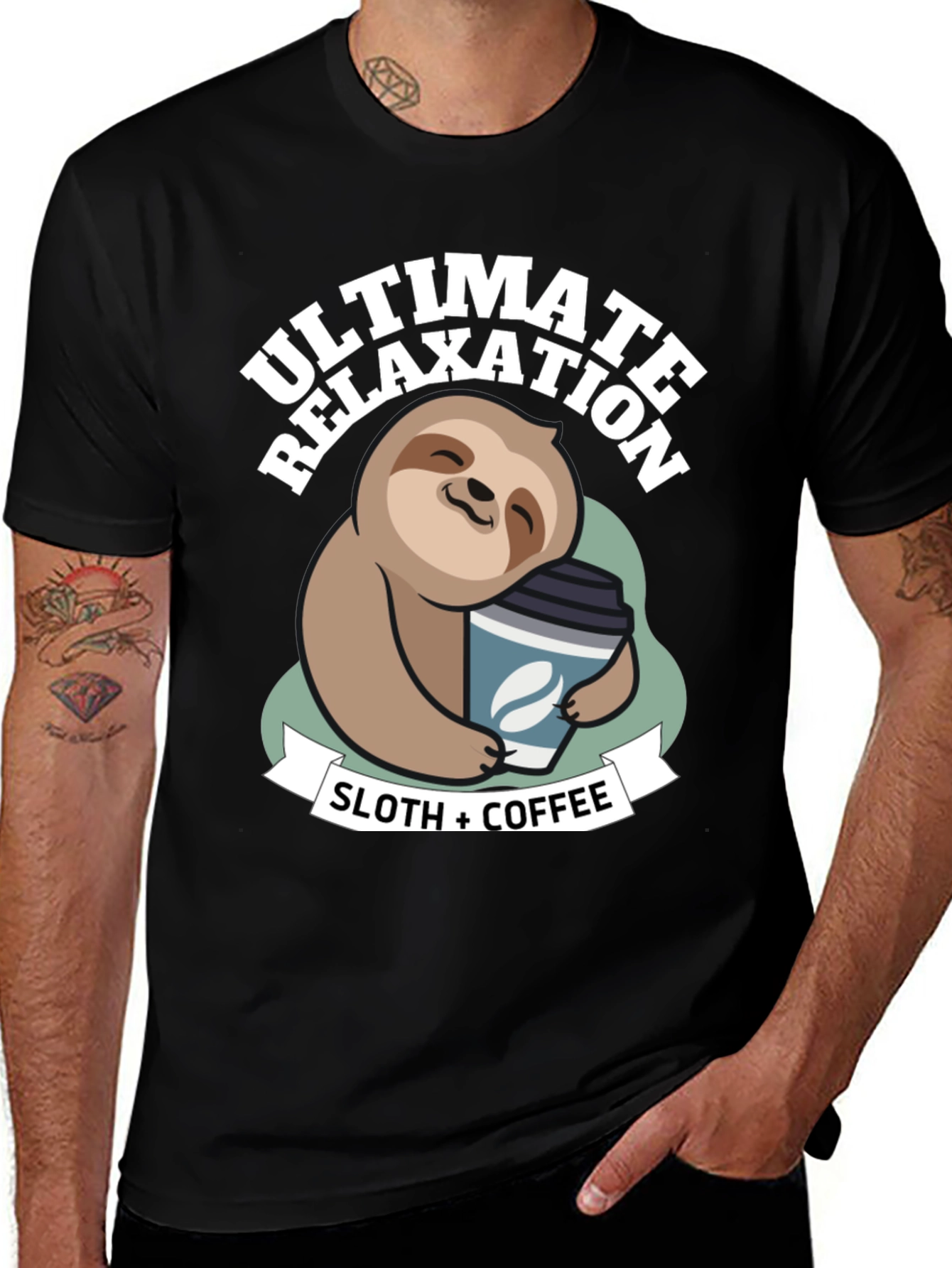 Ultimate Relaxation Sloth & Coffee T-Shirt