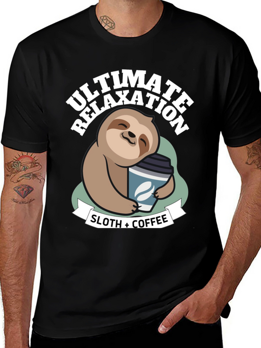 Ultimate Relaxation Sloth & Coffee T-Shirt
