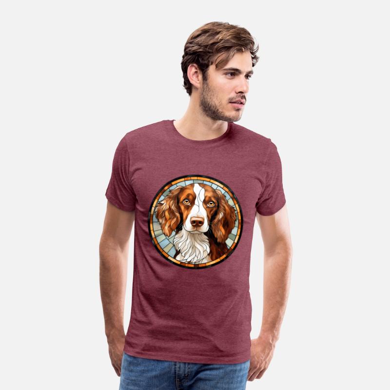 Brittany Dog Breed Watercolor Glass