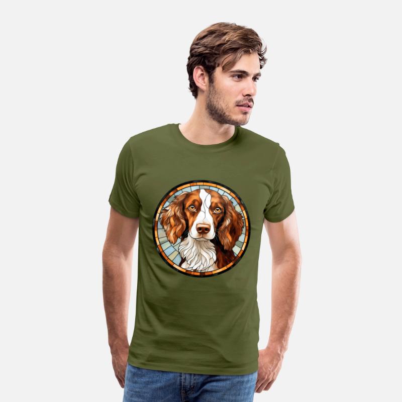 Brittany Dog Breed Watercolor Glass