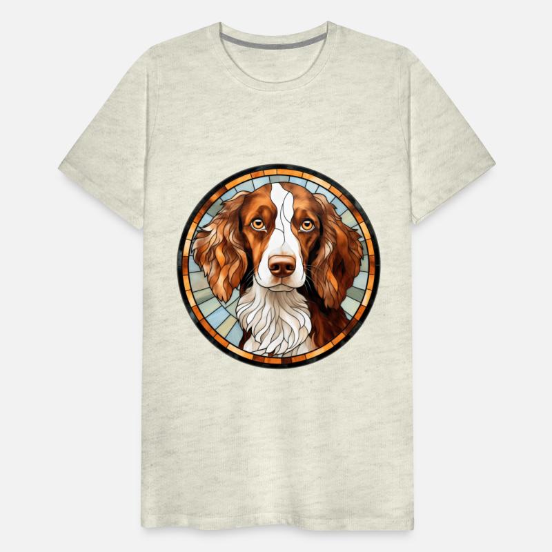 Brittany Dog Breed Watercolor Glass