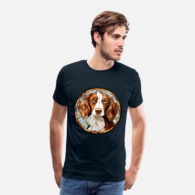 Brittany Dog Breed Watercolor Glass