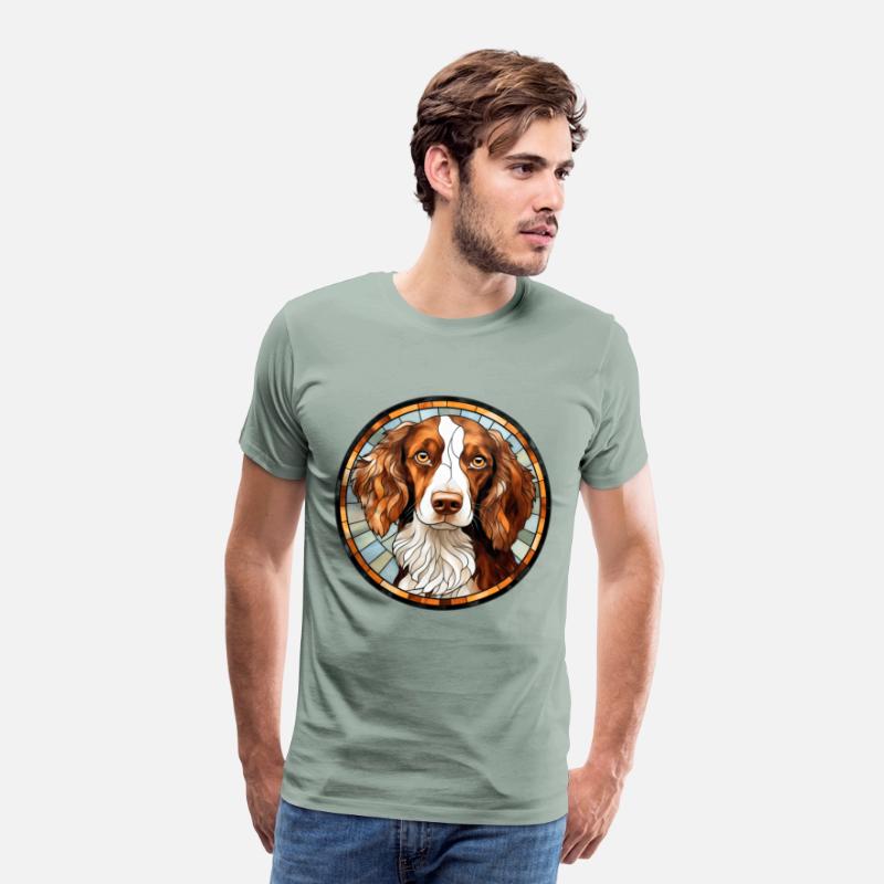 Brittany Dog Breed Watercolor Glass