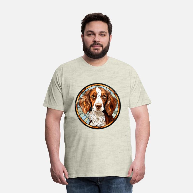 Brittany Dog Breed Watercolor Glass