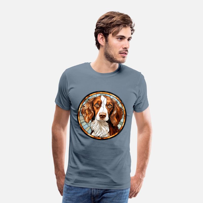 Brittany Dog Breed Watercolor Glass