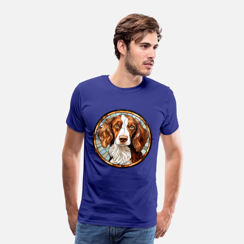 Brittany Dog Breed Watercolor Glass