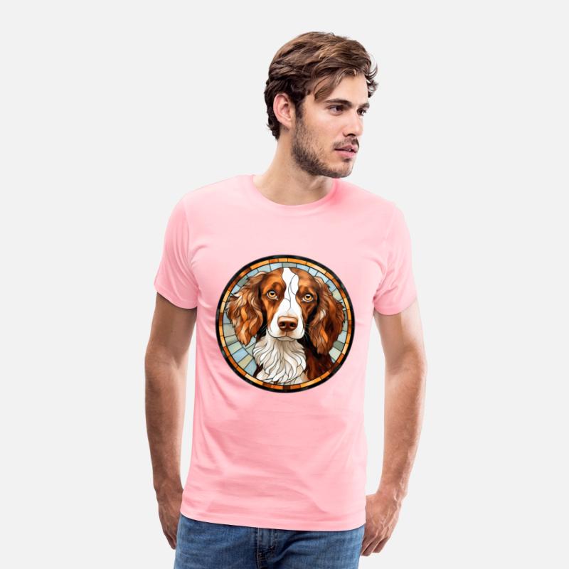 Brittany Dog Breed Watercolor Glass