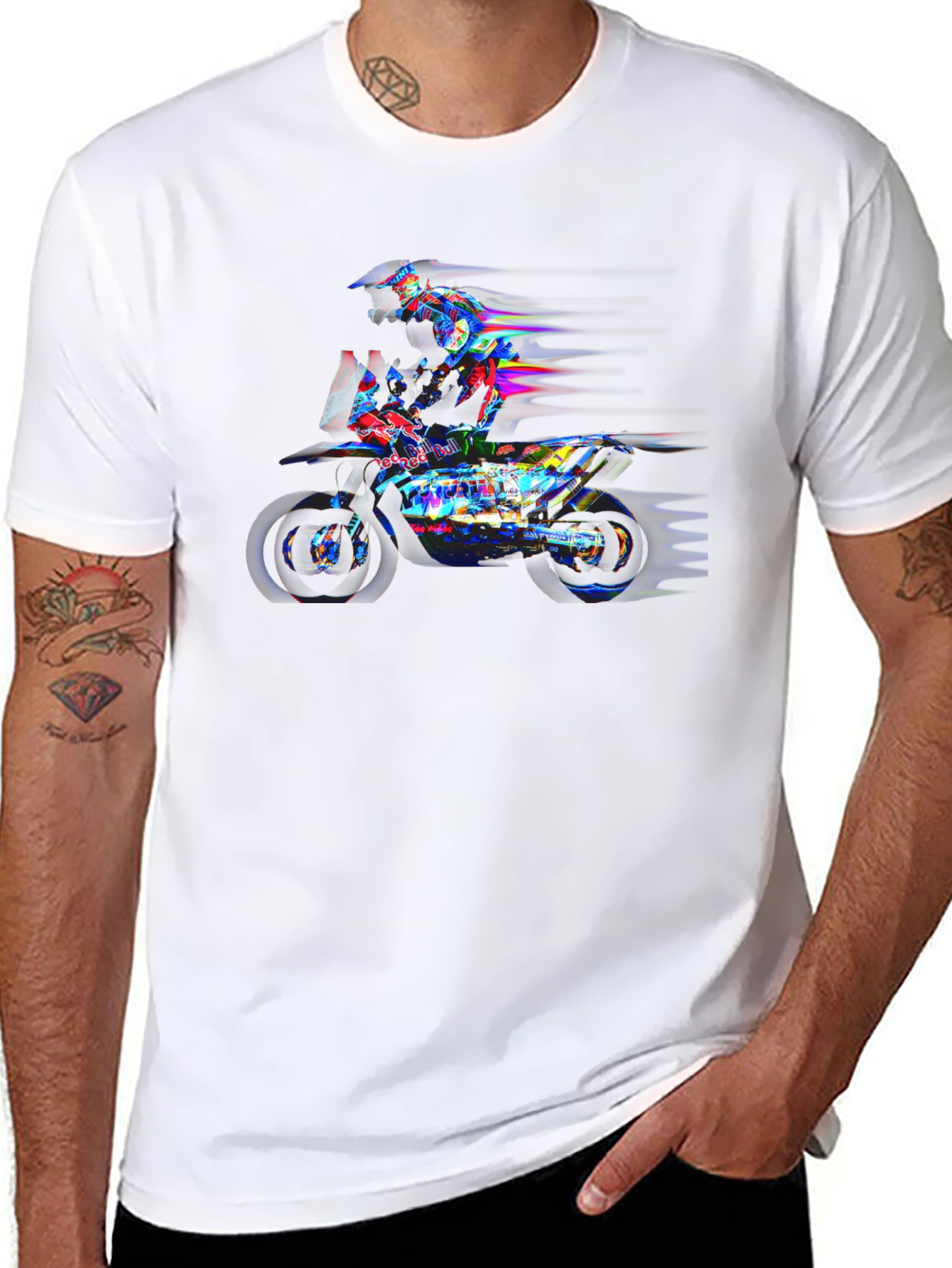 Motorcycle Rider Graphic Black Tee