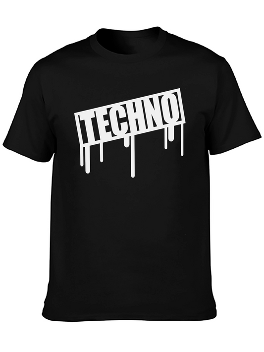 Techno Drip T-Shirt - Black Music Inspired Design