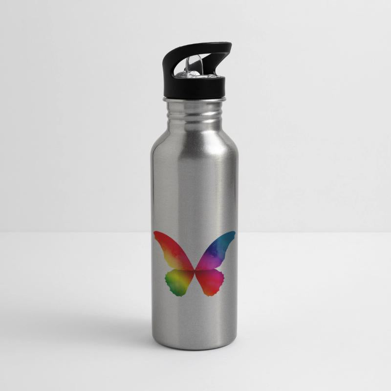 Butterfly shape in strong rainbow colors