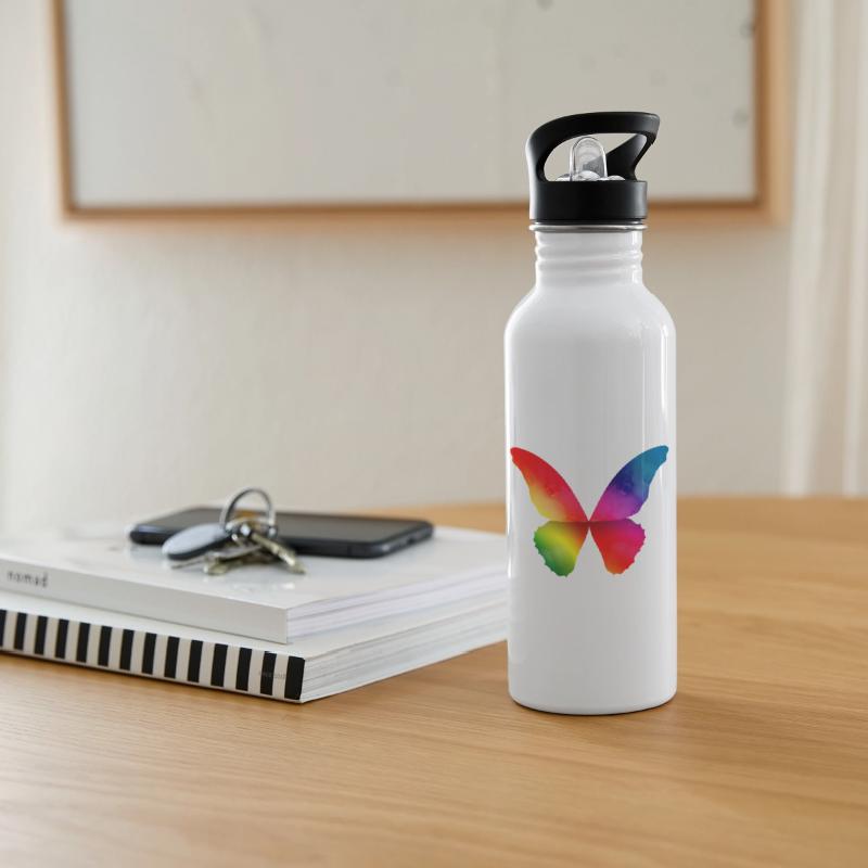 Butterfly shape in strong rainbow colors