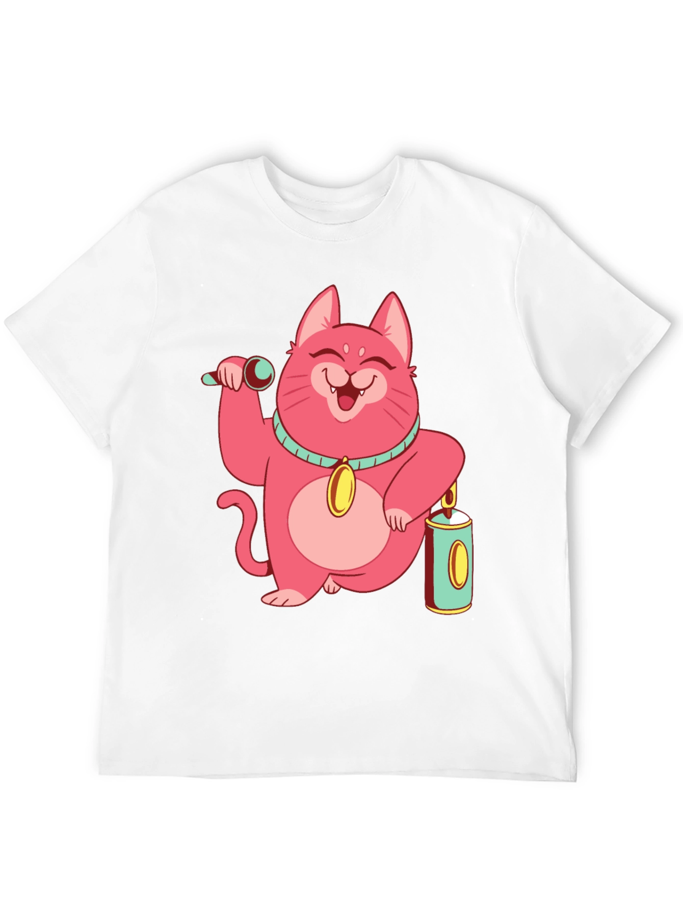 Pink Cat Graphic Tee