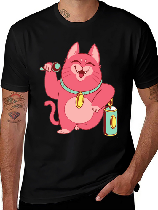 Pink Cat Graphic Tee
