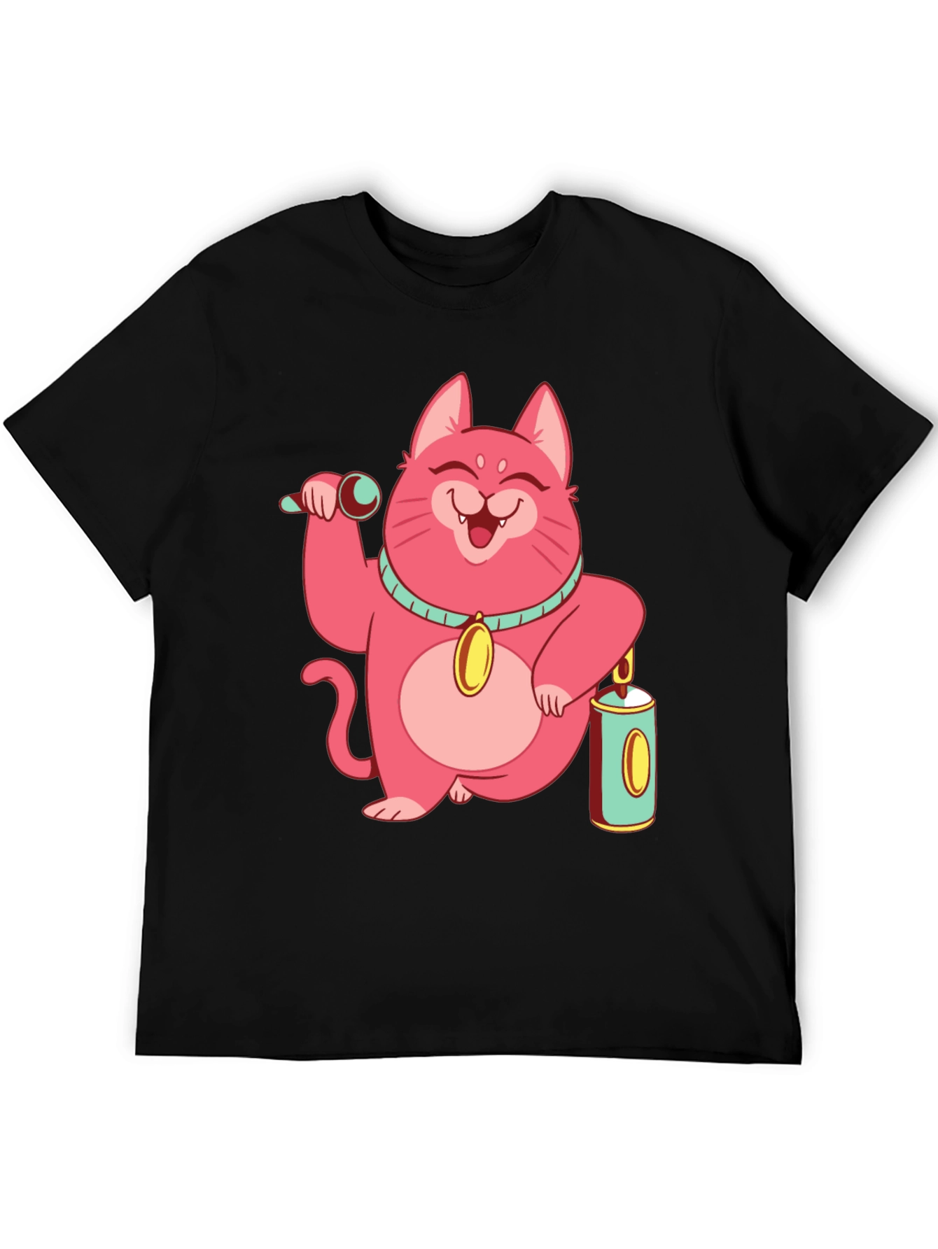 Pink Cat Graphic Tee