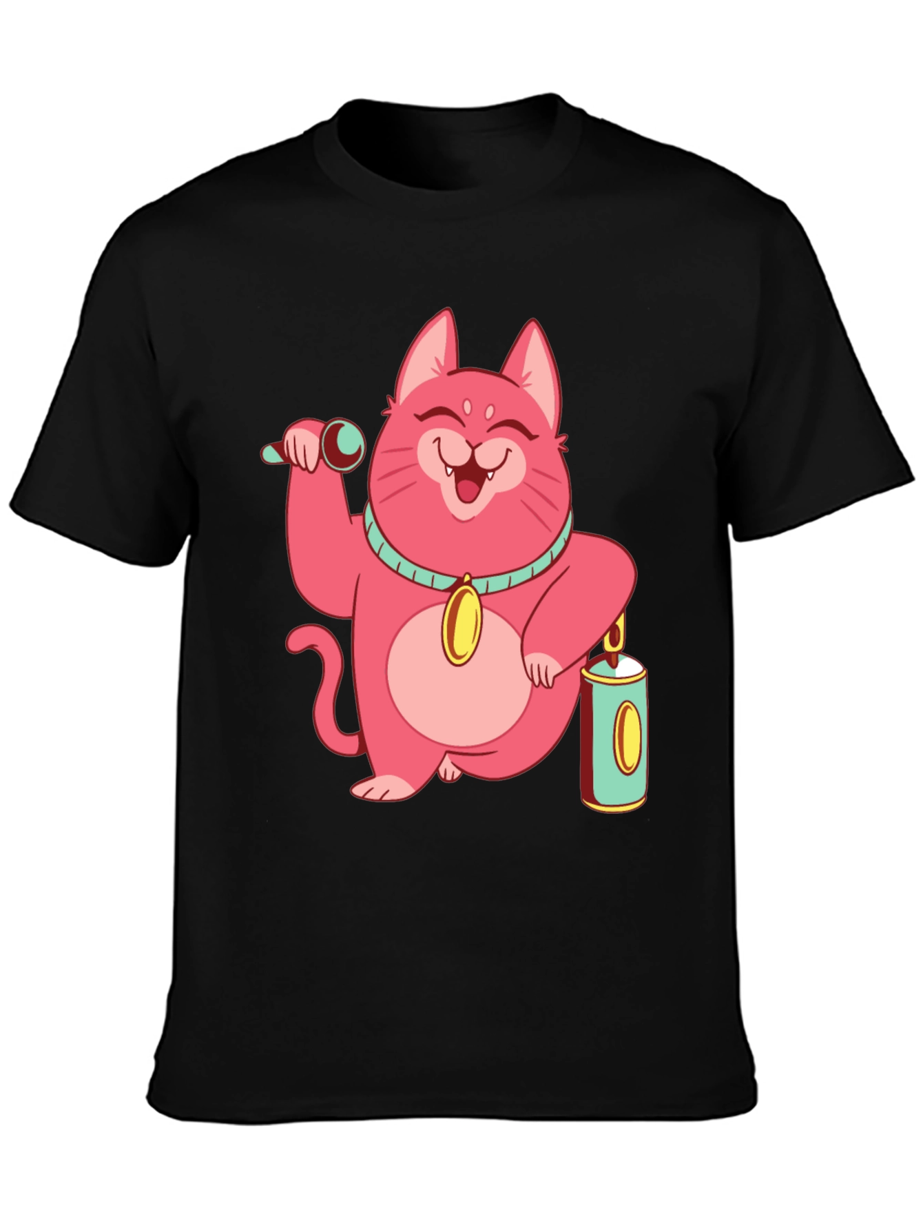 Pink Cat Graphic Tee