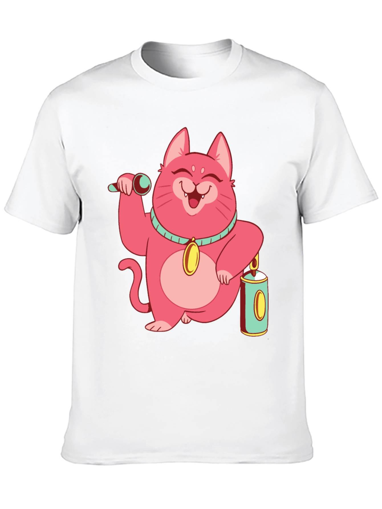 Pink Cat Graphic Tee