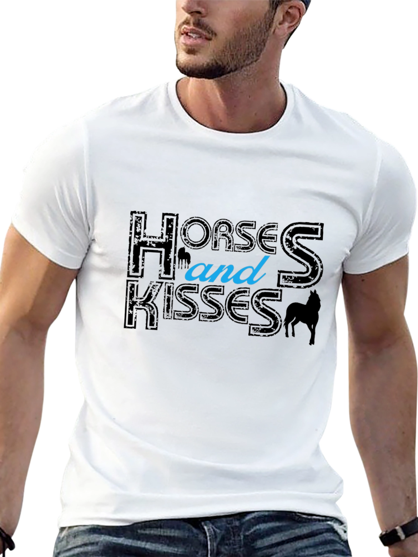 Horses and Kisses Graphic T-Shirt