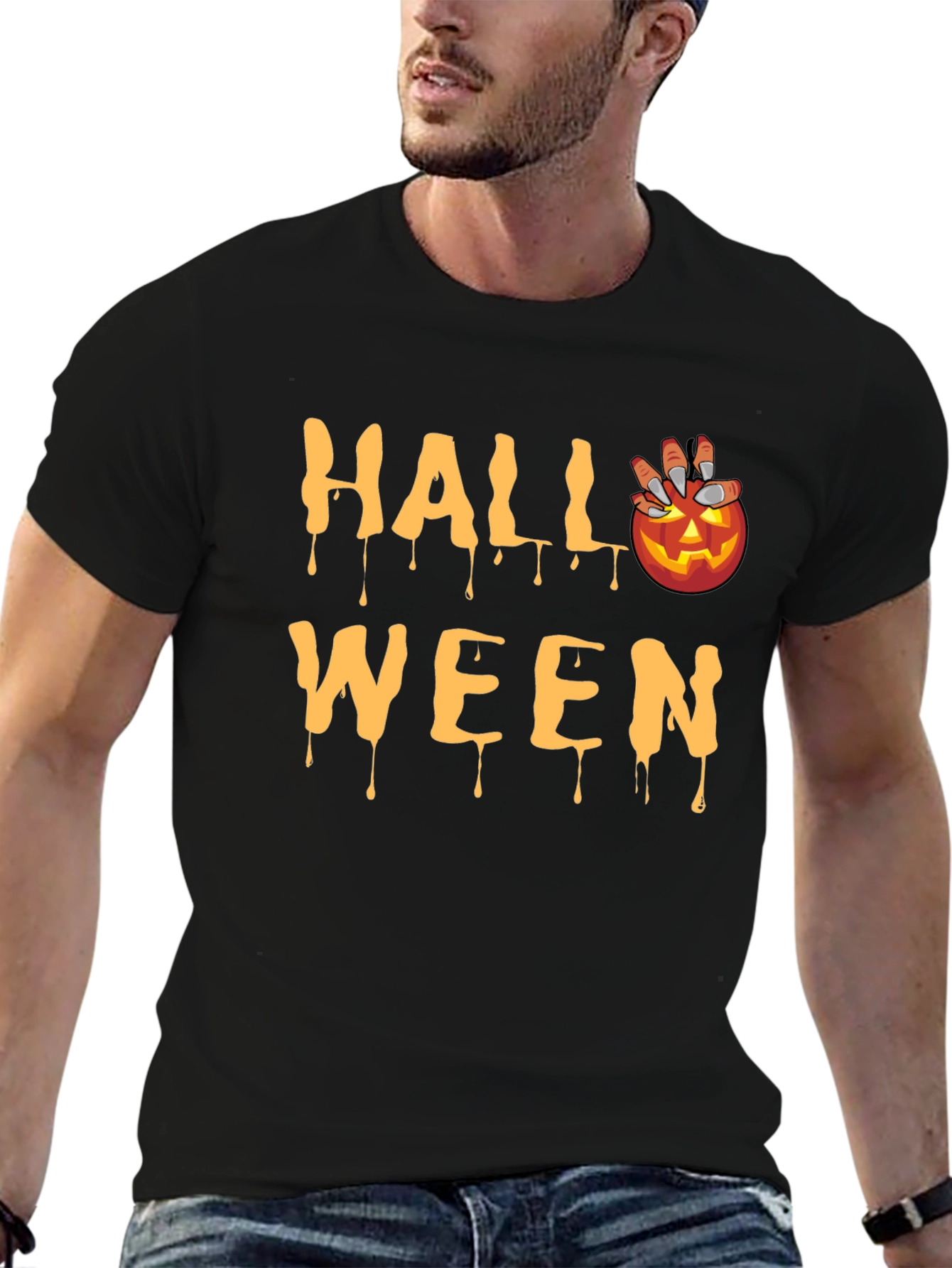 Halloween Pumpkin Drip T-Shirt