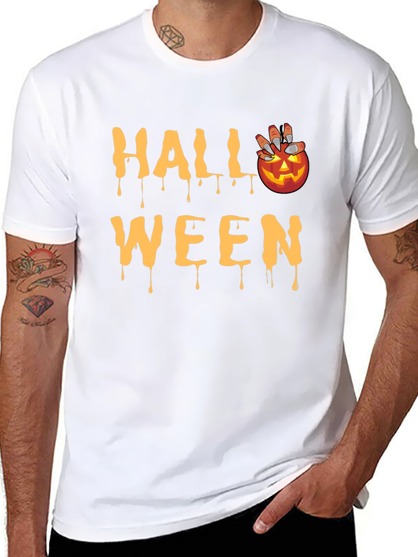 Halloween Pumpkin Drip T-Shirt