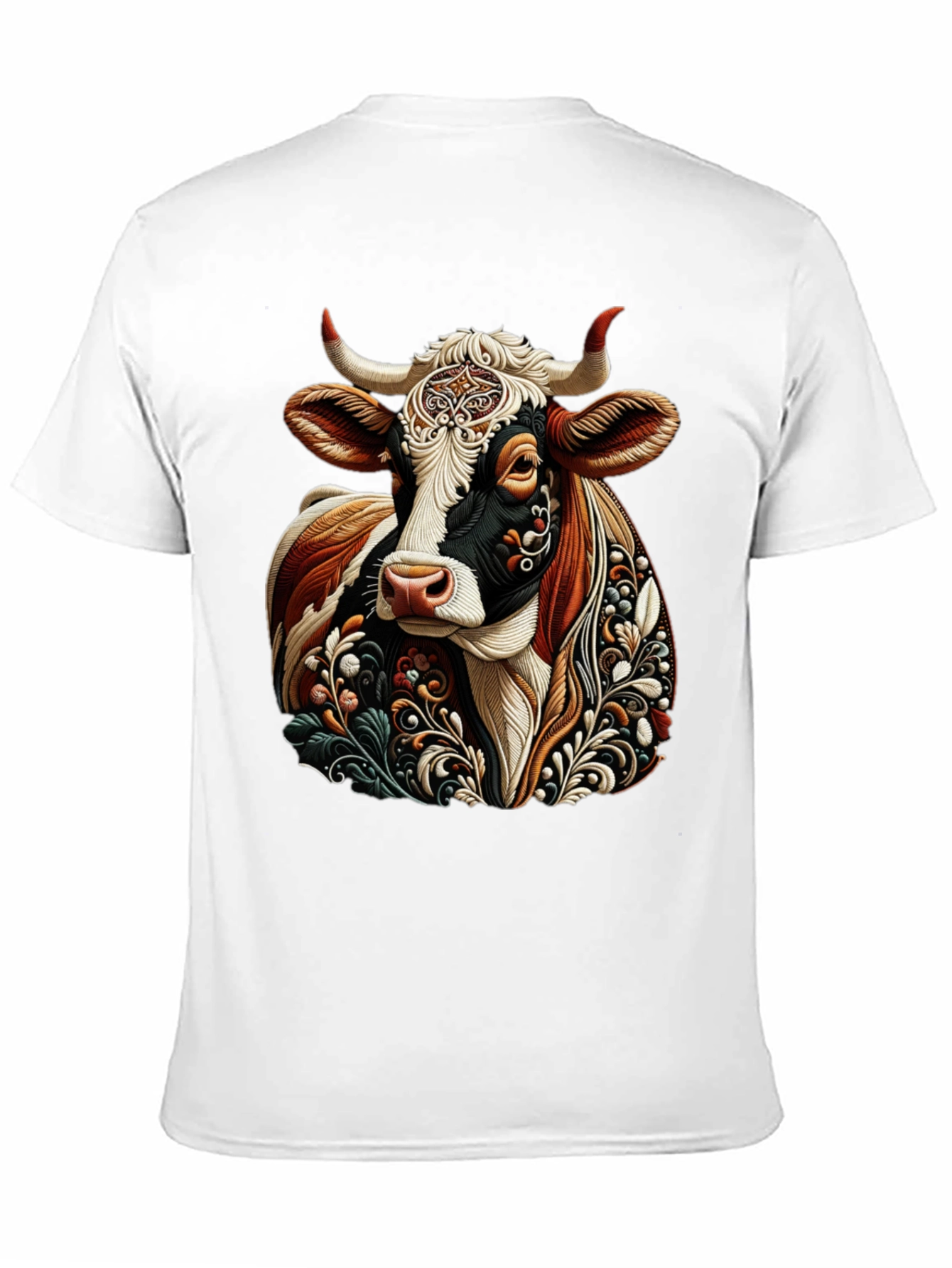 Cow Graphic Print Black T-Shirt
