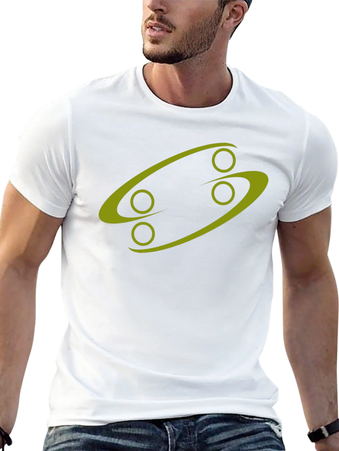 Abstract Graphic Print Mens T-Shirt