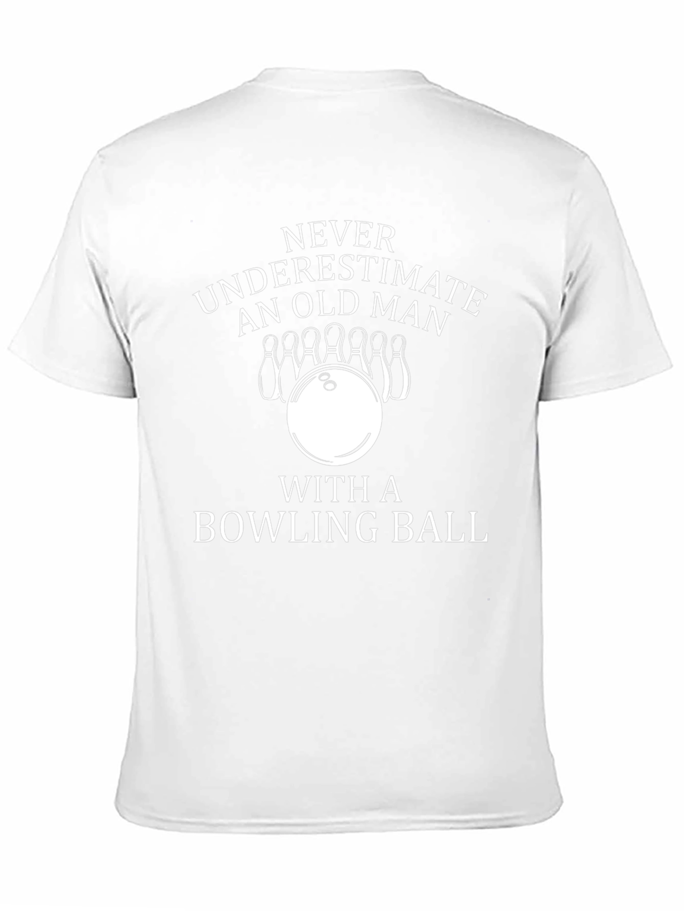 Never Underestimate Old Man Bowling Graphic Tee