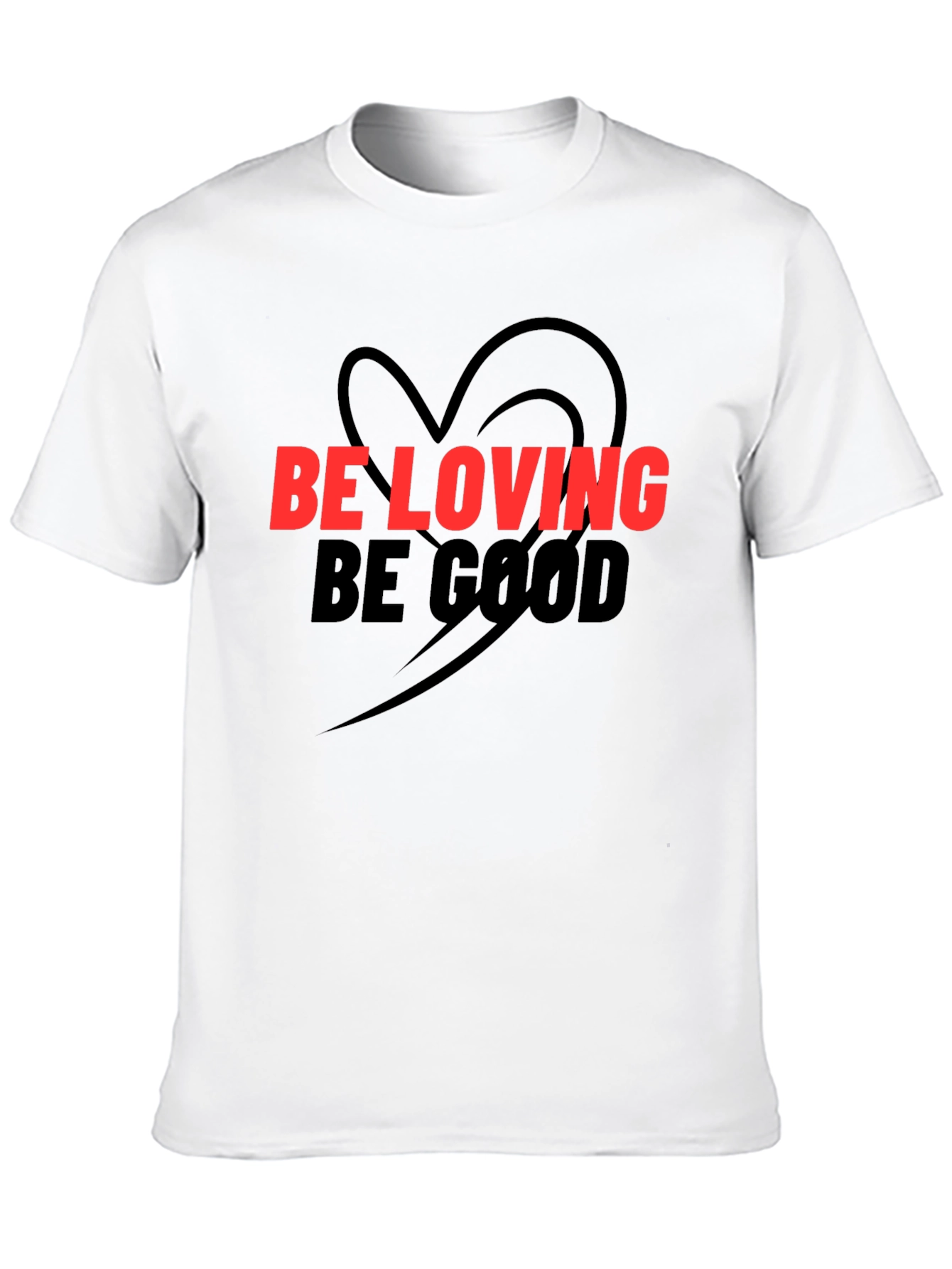 Be Loving Be Good Graphic Tee - Black