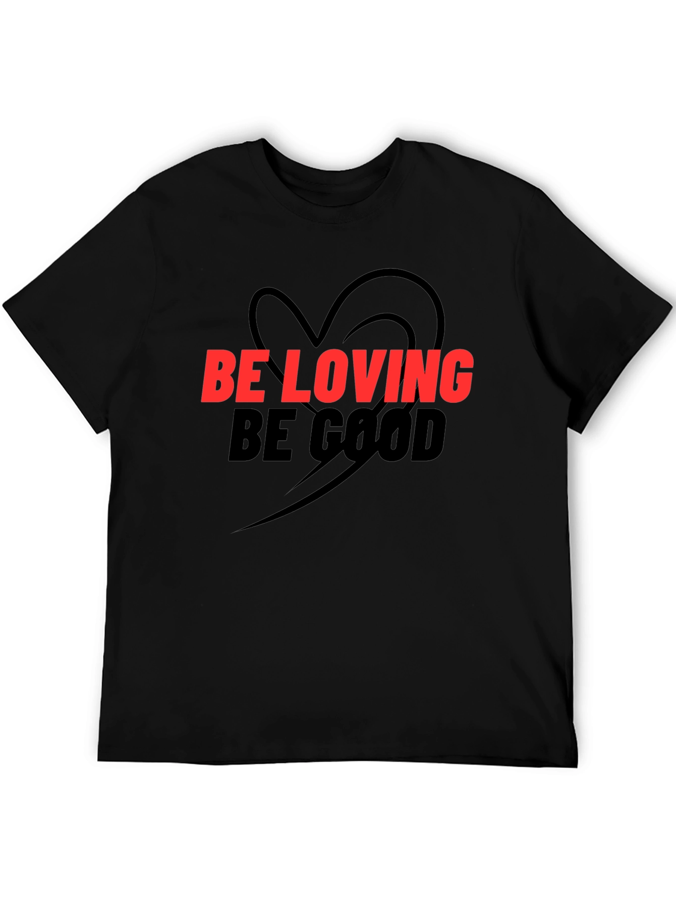 Be Loving Be Good Graphic Tee - Black