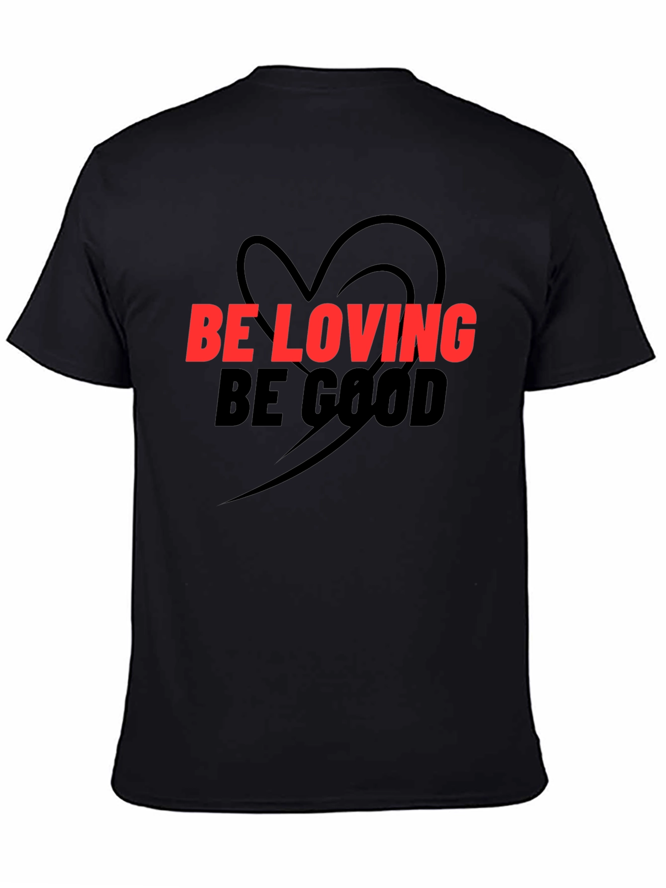 Be Loving Be Good Graphic Tee - Black