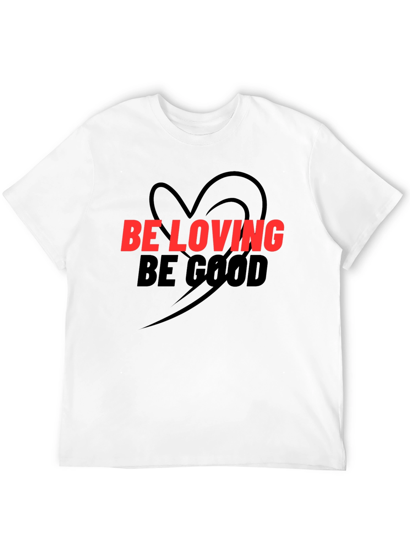 Be Loving Be Good Graphic Tee - Black
