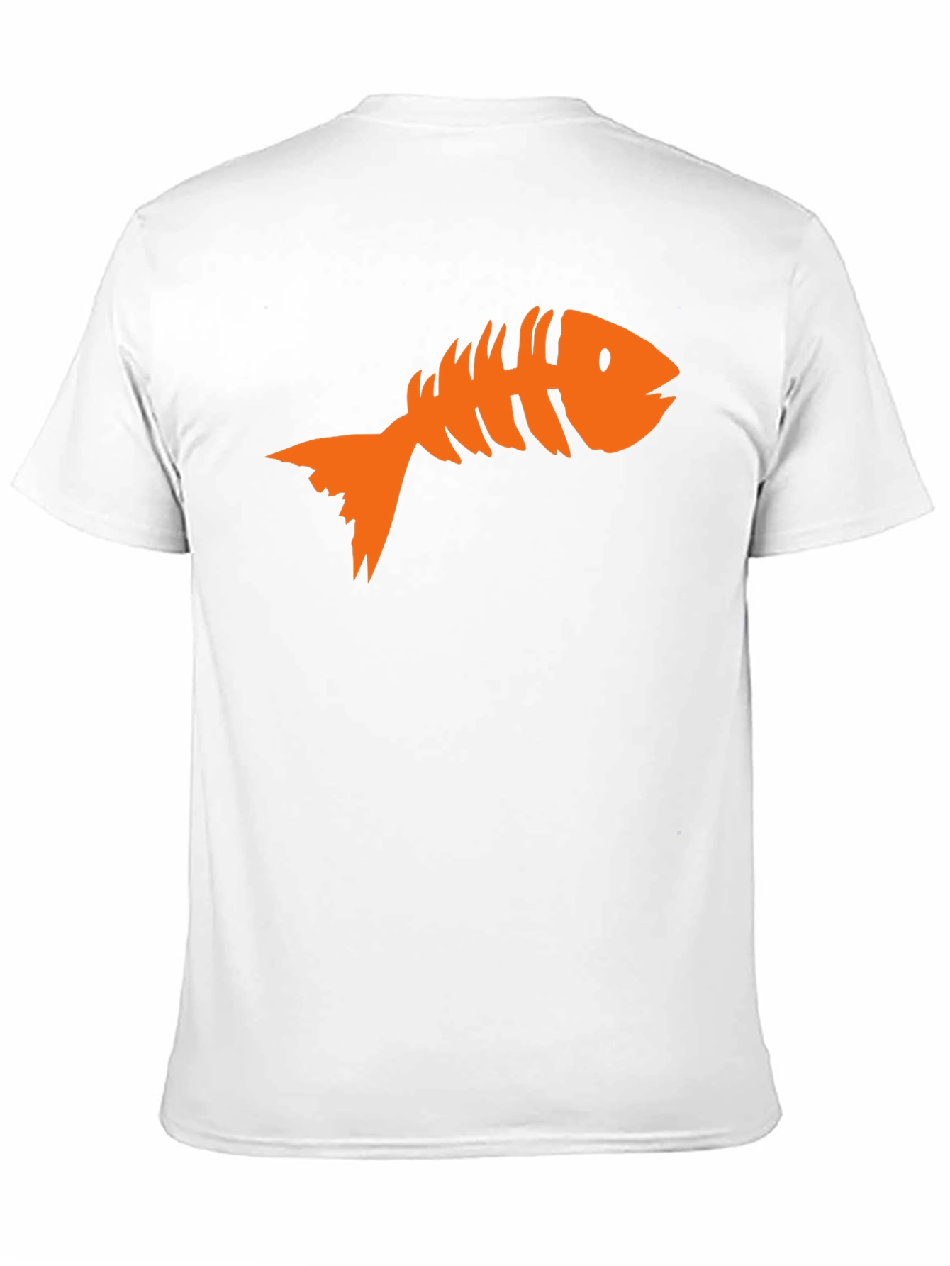 Fish Bone Graphic Tee - Black Cotton T-Shirt
