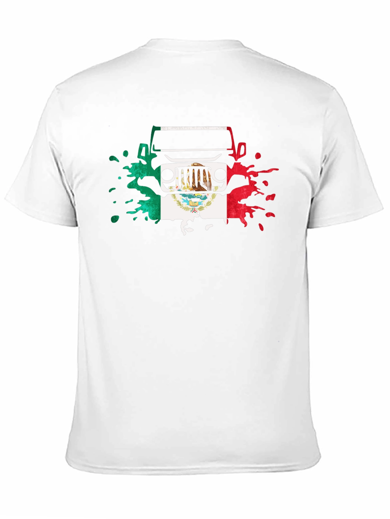 Mexican Flag Jeep T-Shirt - Black