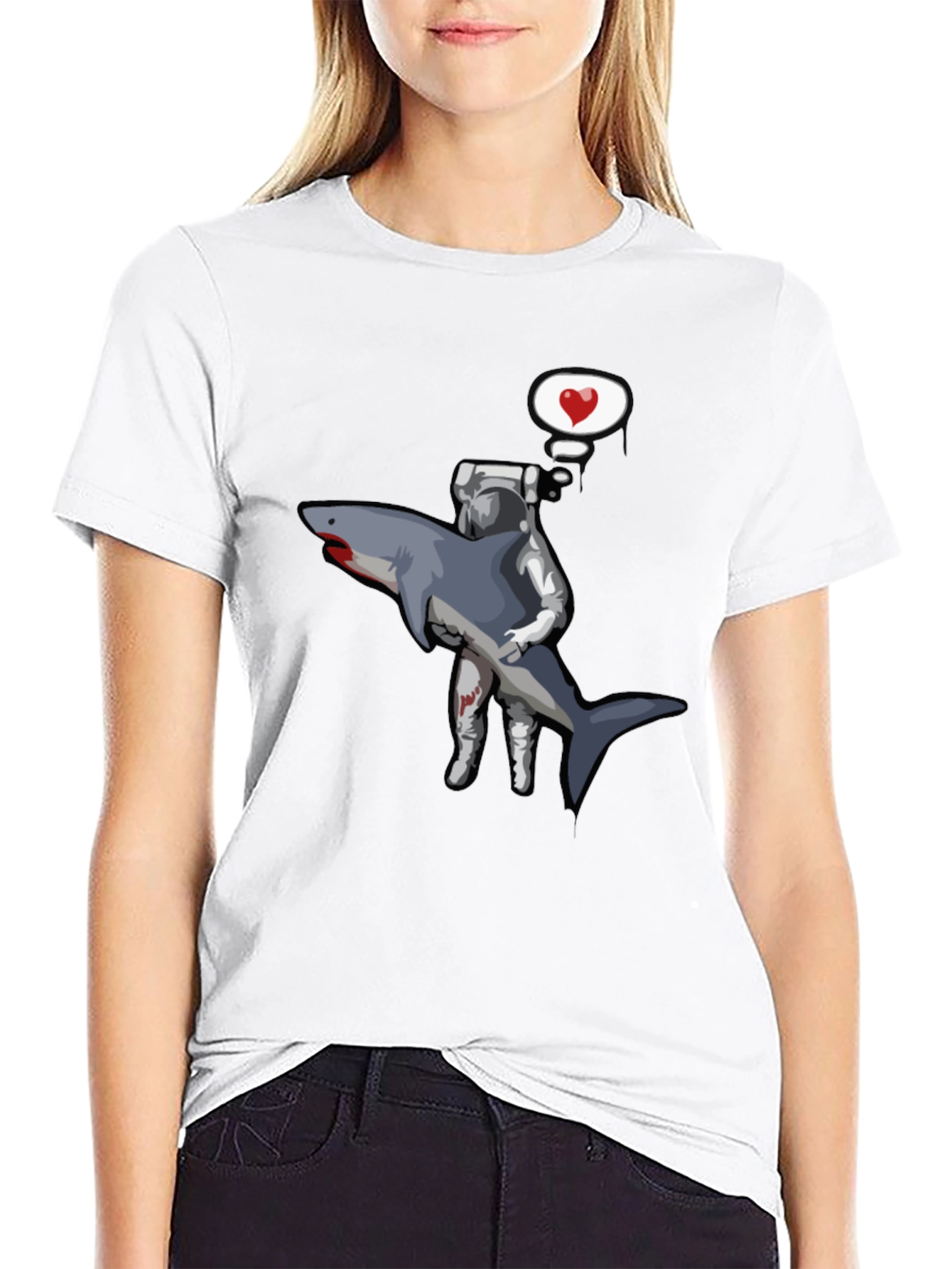 Shark Hug T-Shirt - Love in Space