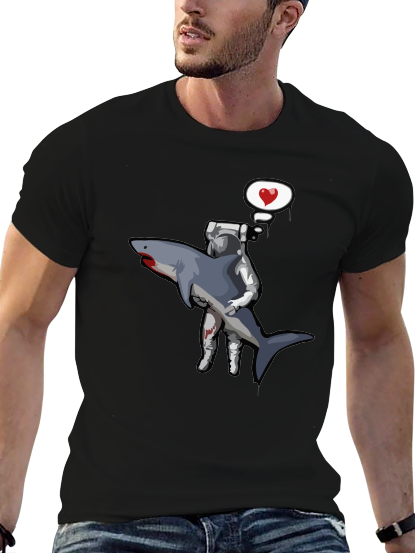 Shark Hug T-Shirt - Love in Space