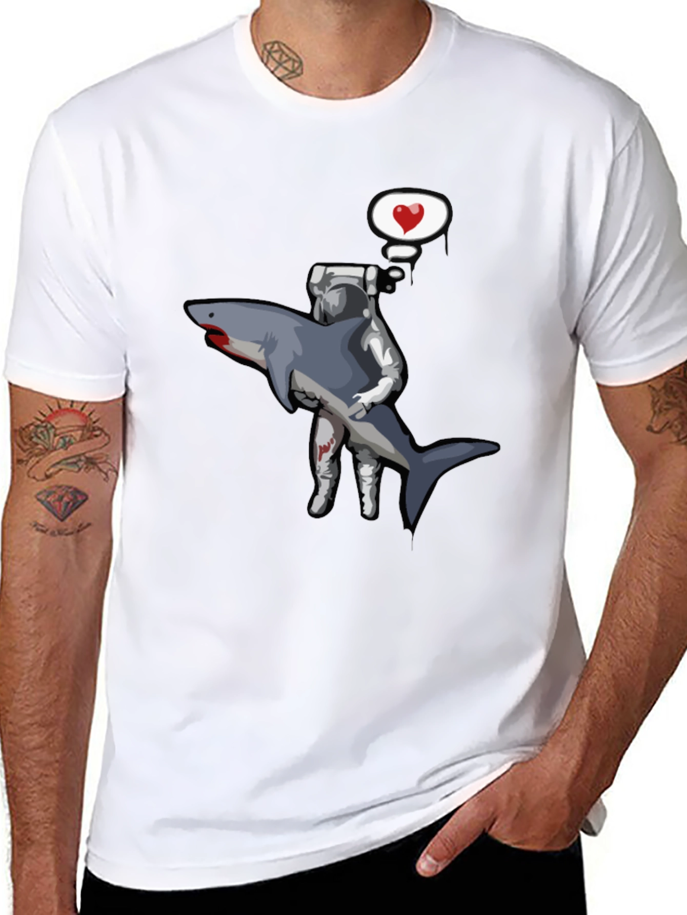 Shark Hug T-Shirt - Love in Space