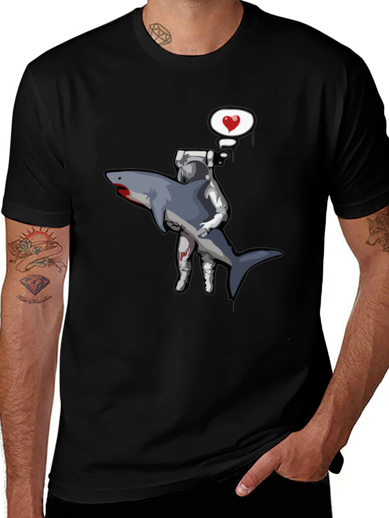 Shark Hug T-Shirt - Love in Space