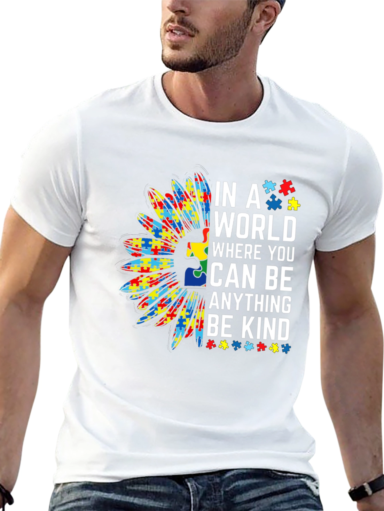 Kindness Sunflower Autism Awareness Graphic T-Shirt