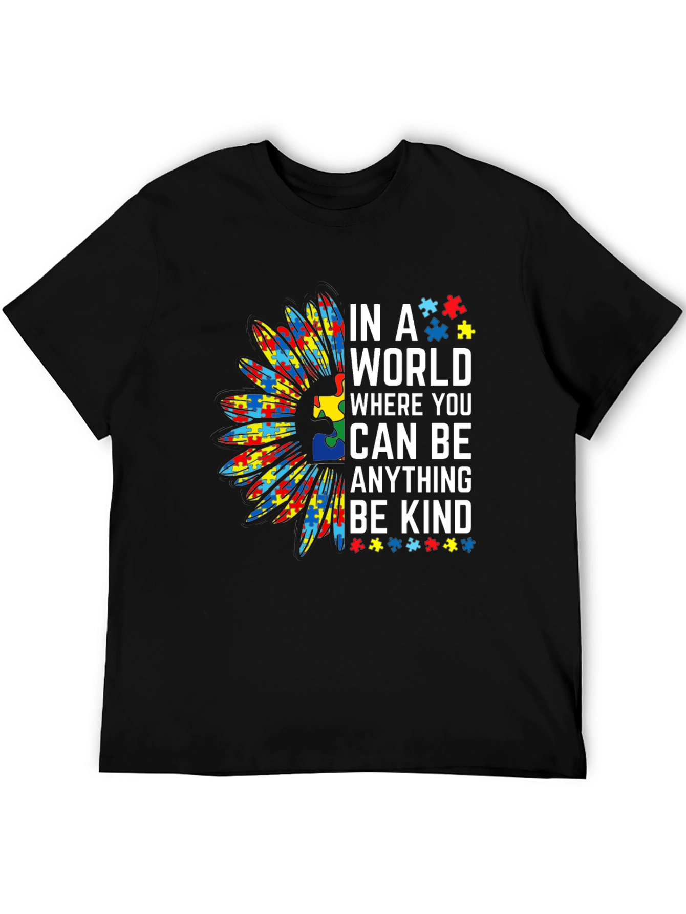 Kindness Sunflower Autism Awareness Graphic T-Shirt