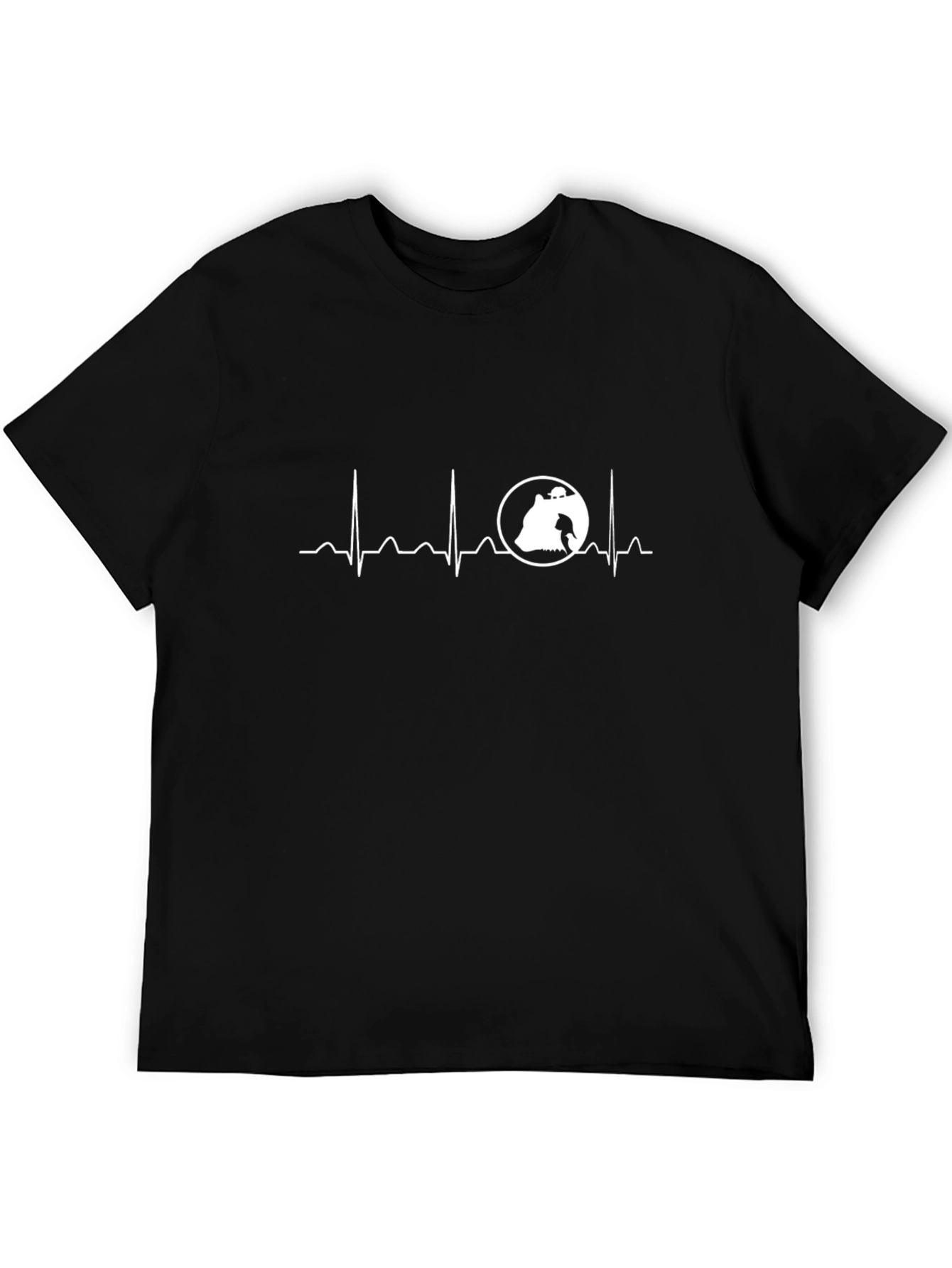 Dog & Cat Heartbeat T-Shirt - Pet Lover Tee