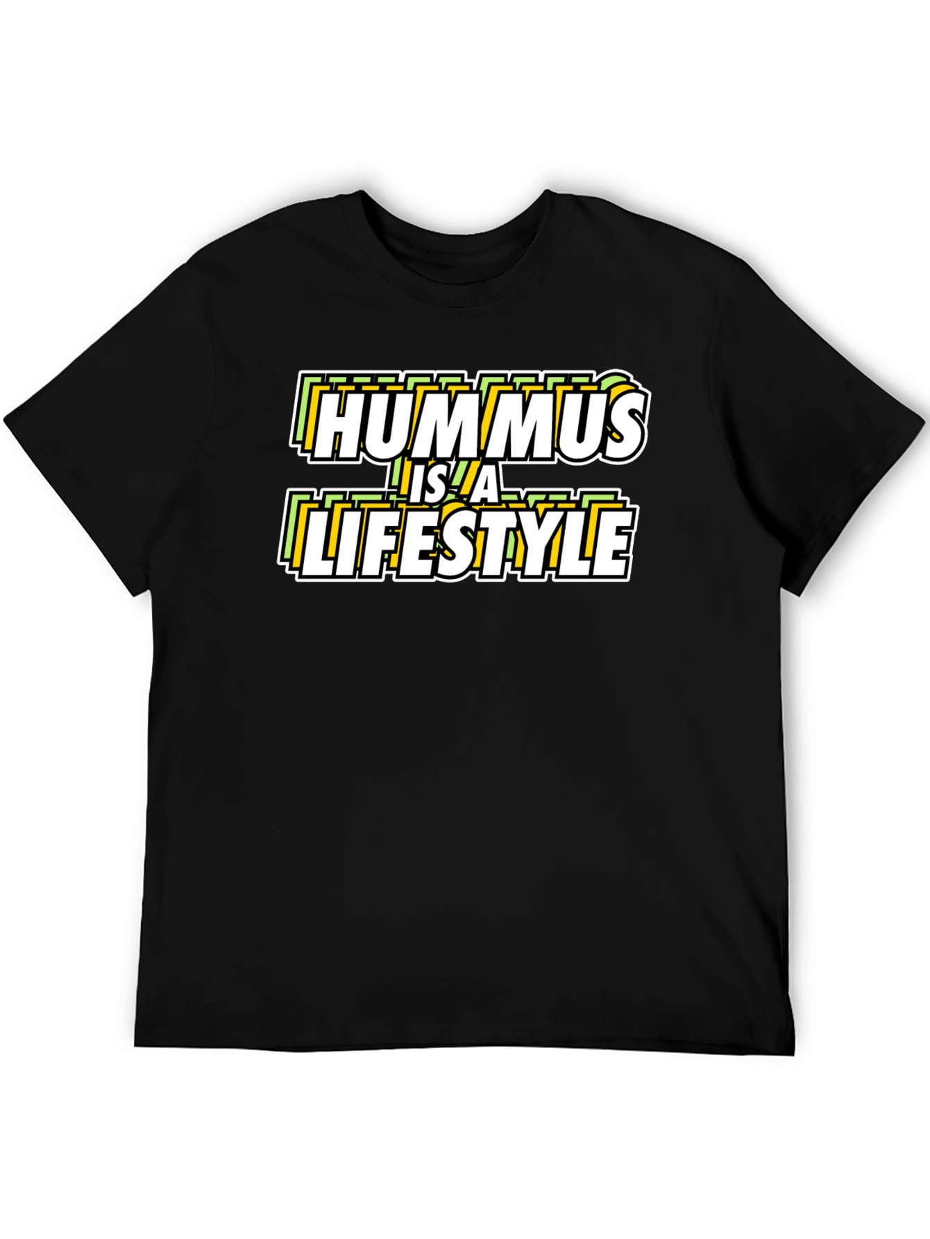Hummus Is a Lifestyle Black Graphic Tee
