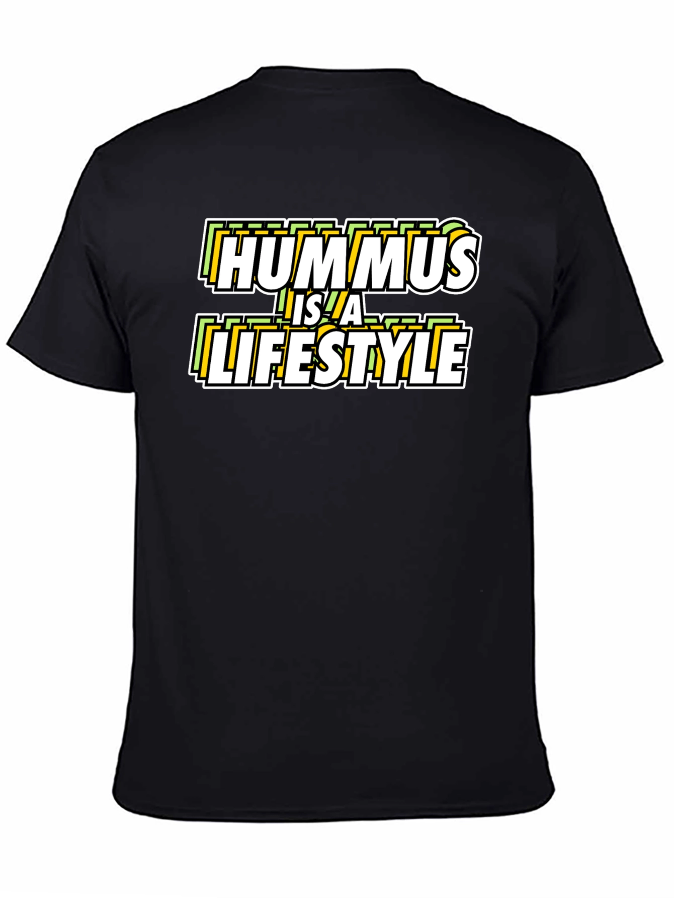 Hummus Is a Lifestyle Black Graphic Tee