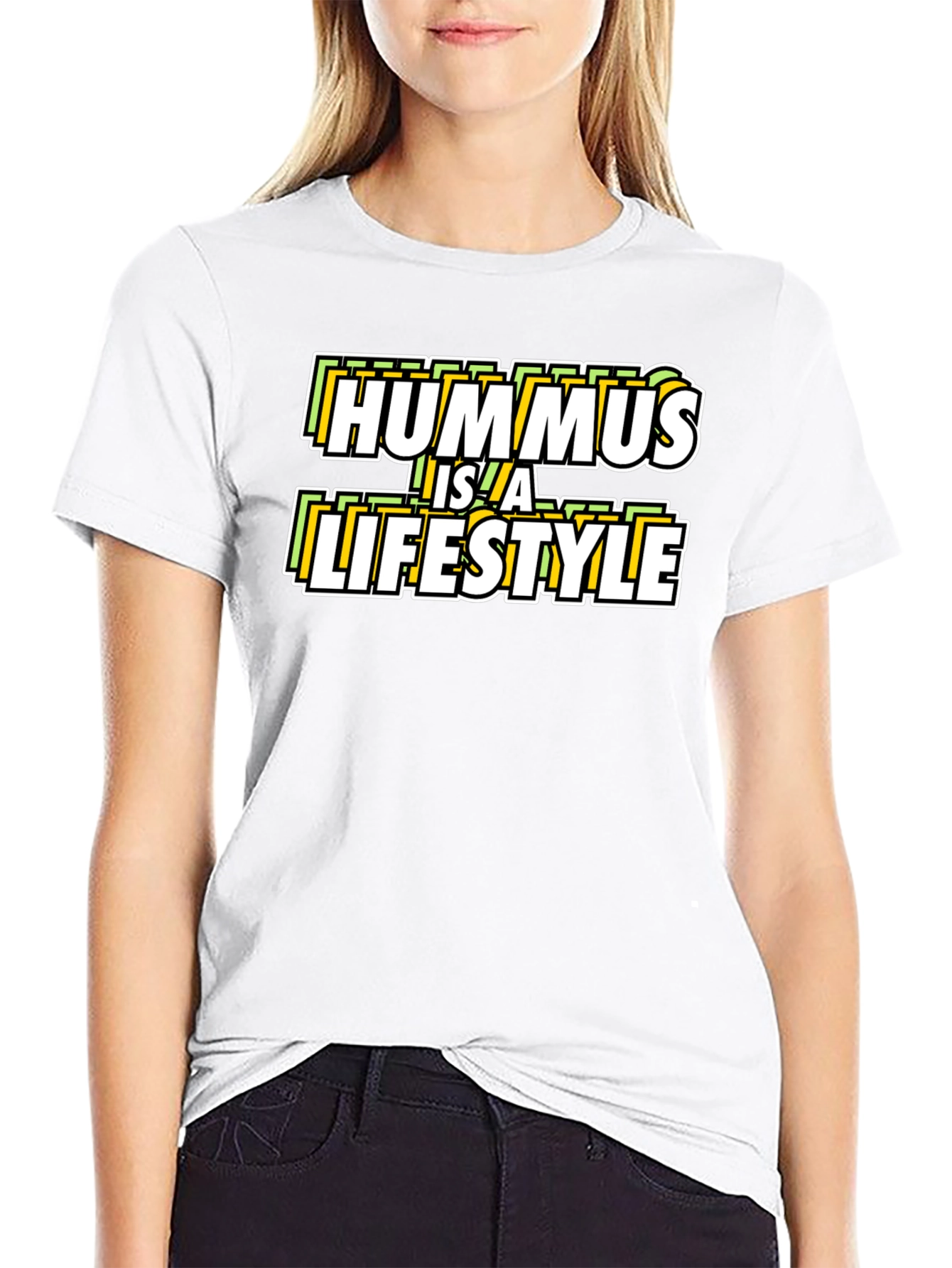 Hummus Is a Lifestyle Black Graphic Tee