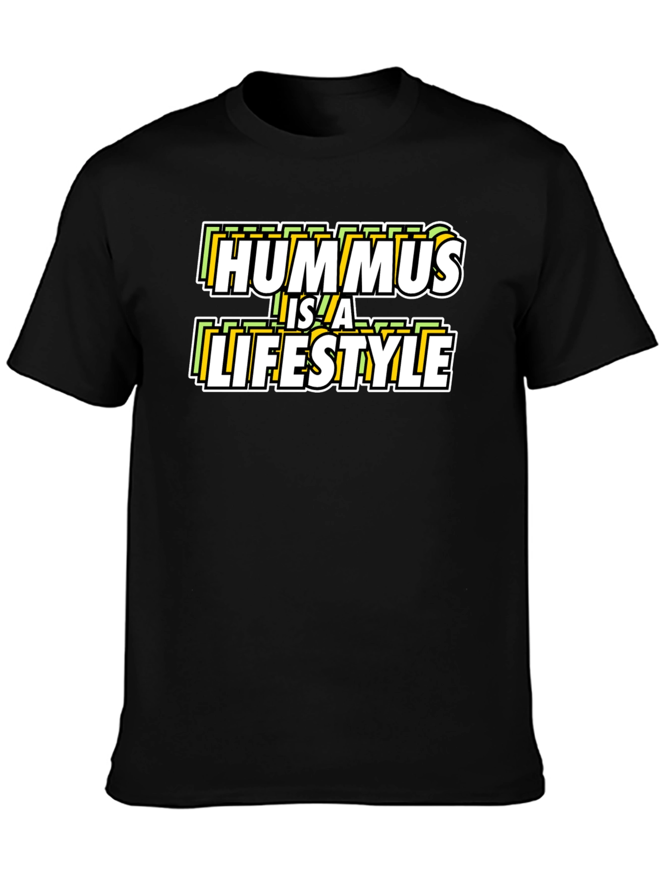 Hummus Is a Lifestyle Black Graphic Tee