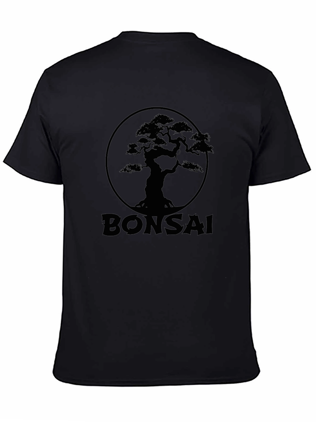Bonsai Tree Graphic Print Tee - Black