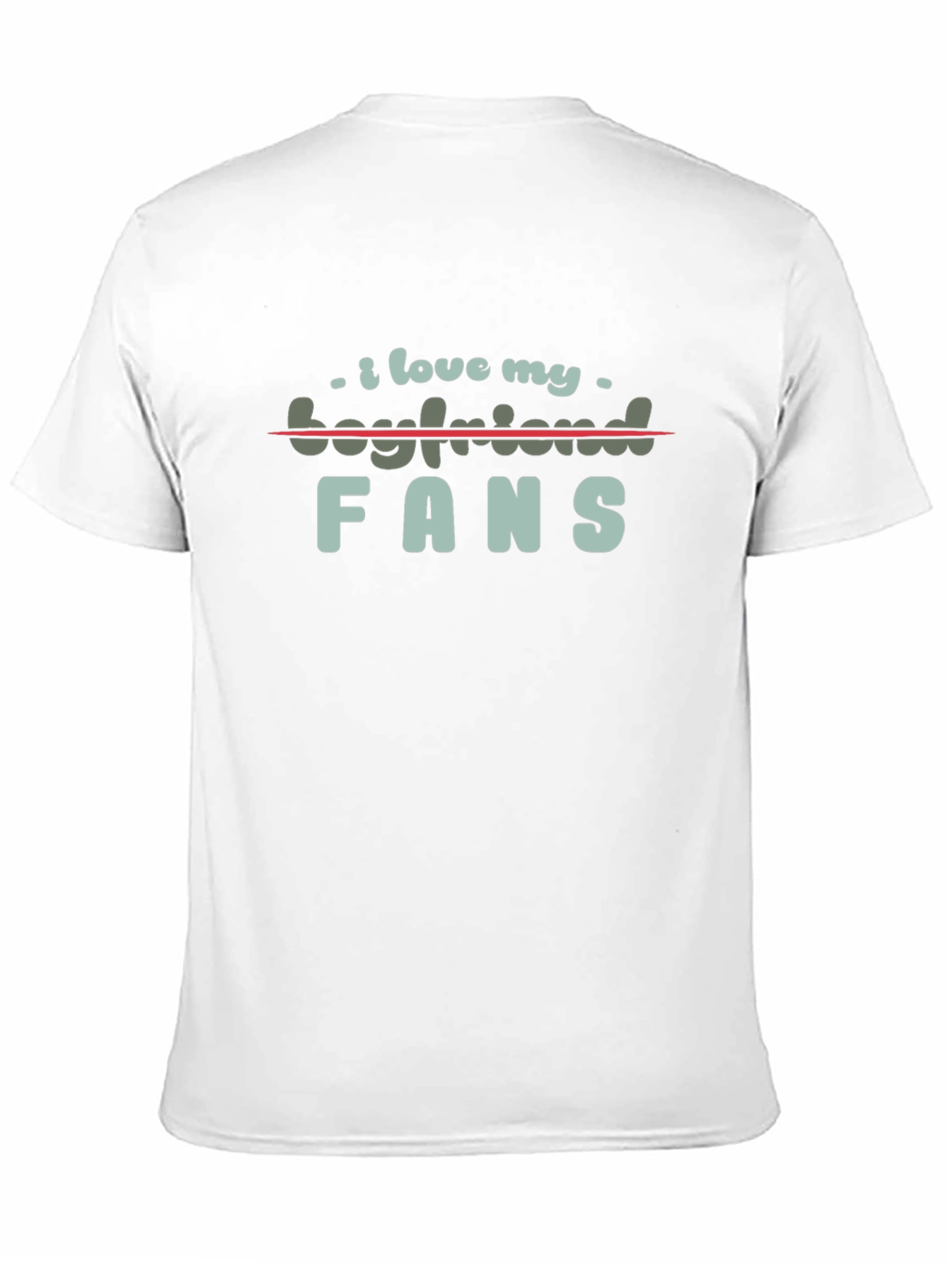 I Love My Boyfriend Fans Graphic Tee - Black