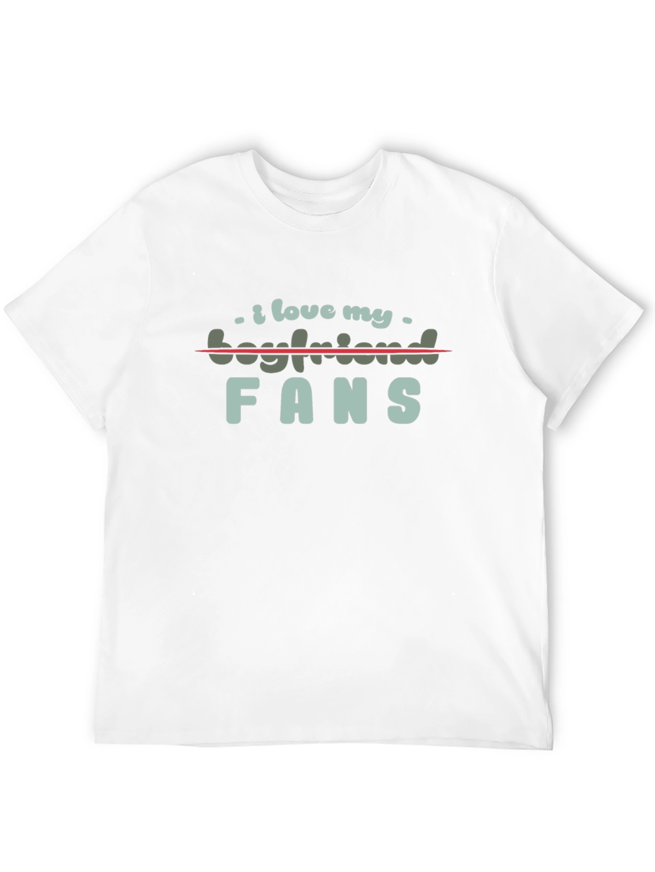 I Love My Boyfriend Fans Graphic Tee - Black